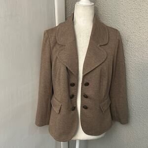 The Limited Brown Blazer Preppy Dark Academia Fisherman Grandma Classic Normcore